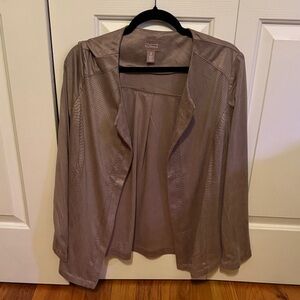 Chico's Light Brown Open Front Jacket
